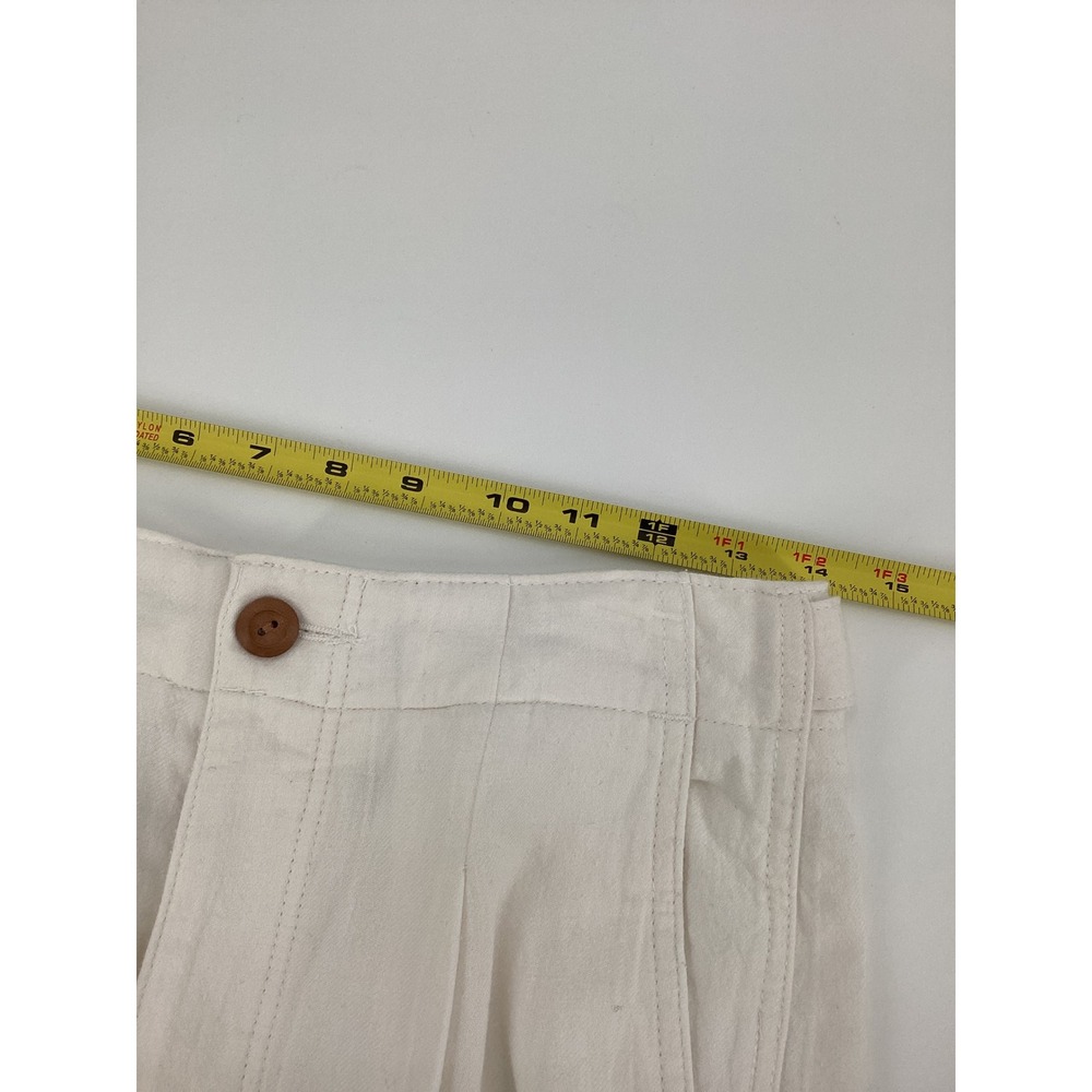 Polo Ralph Lauren White Cotton Twill High Waist Curved Leg Carrot Pants 4 NWOT - Picture 13 of 14